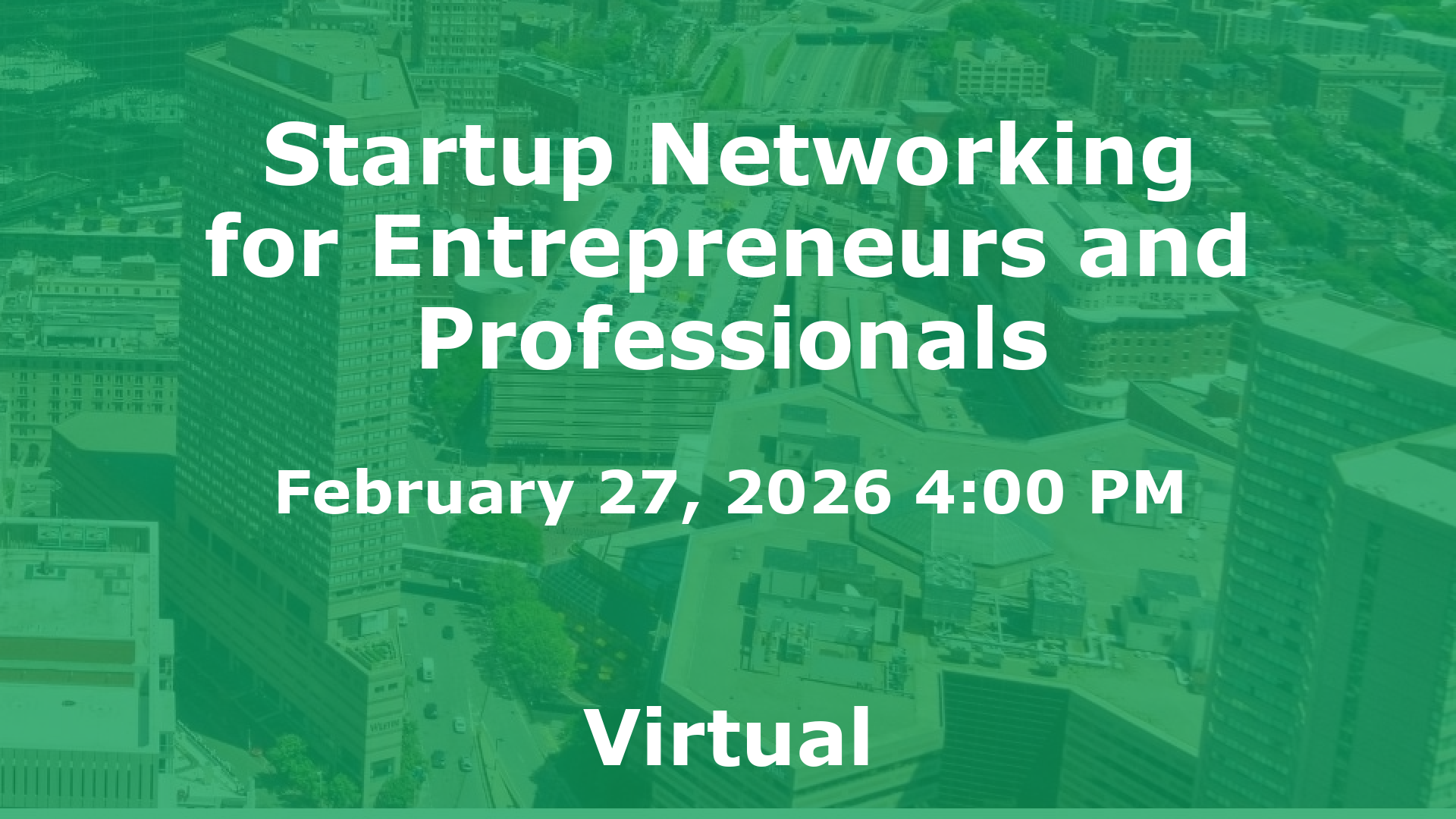 Startup Networking for Entrepreneurs and Professionals event image